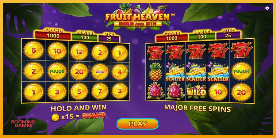 Fruit Heaven Hold and Win automat za igre na sreću, slika 1