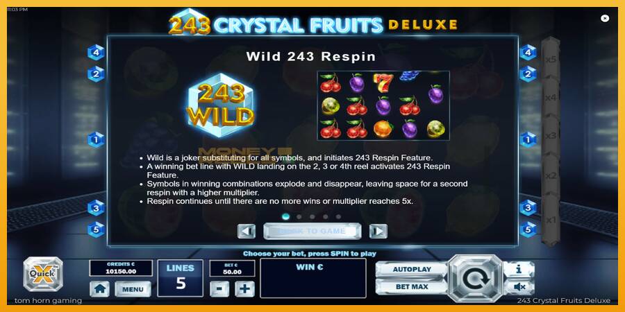 243 Crystal Fruits Deluxe automat za igre na sreću, slika 5