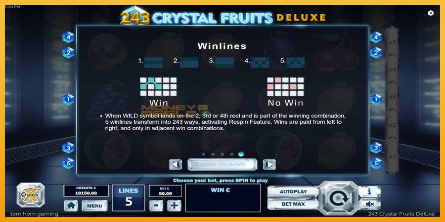 243 Crystal Fruits Deluxe automat za igre na sreću, slika 7