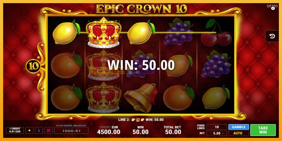 Epic Crown 10 automat za igre na sreću, slika 4