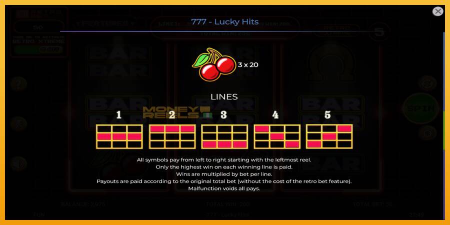 777 Lucky Hits automat za igre na sreću, slika 7