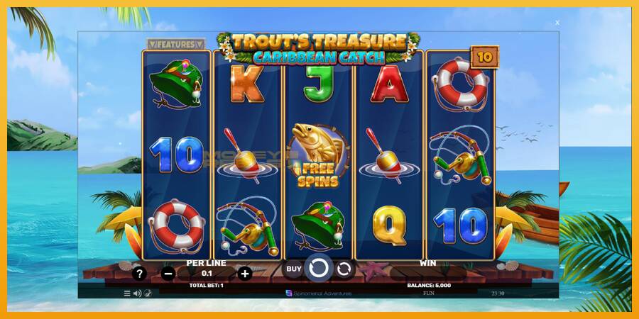 Trouts Treasure Caribbean Catch automat za igre na sreću, slika 2