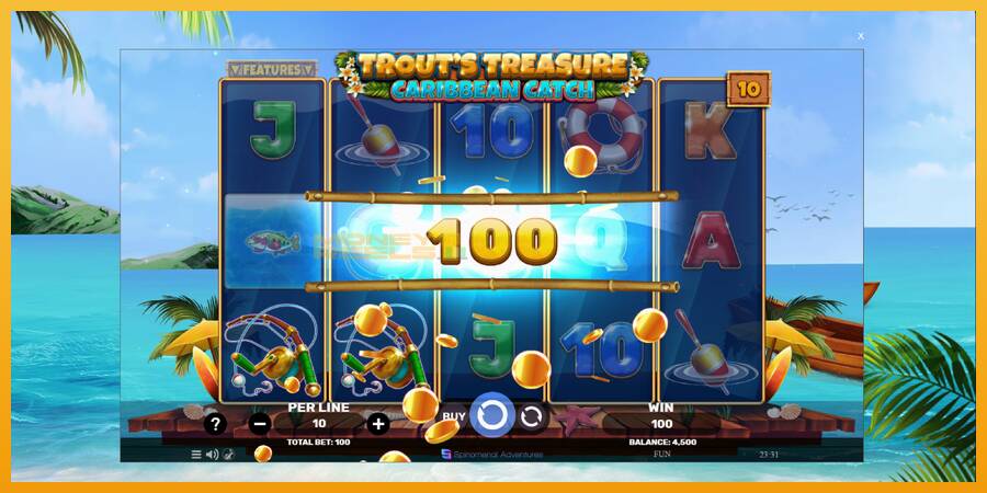 Trouts Treasure Caribbean Catch automat za igre na sreću, slika 3