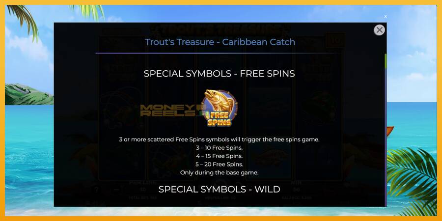 Trouts Treasure Caribbean Catch automat za igre na sreću, slika 5