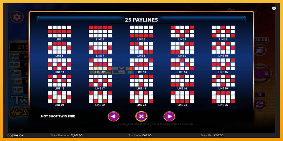 HotShot TwinFire automat za igre na sreću, slika 7