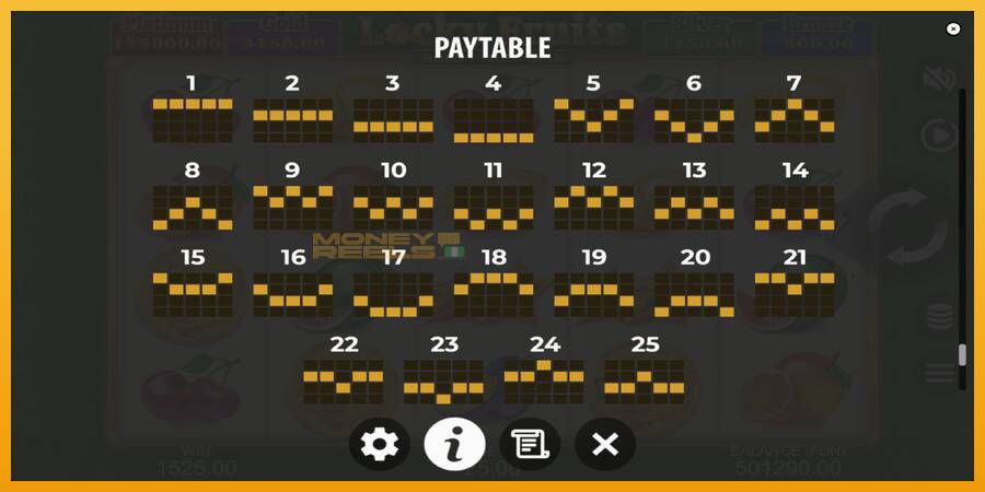 Locky Fruits: Hold the Spin automat za igre na sreću, slika 7