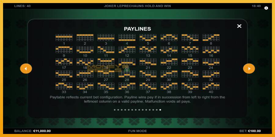 Joker Leprechauns Hold and Win automat za igre na sreću, slika 7