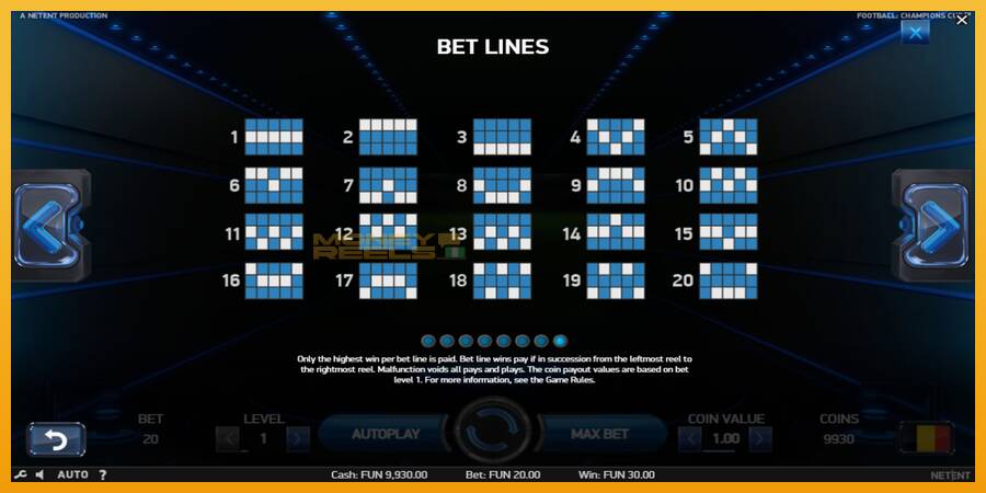 Football Champions Cup automat za igre na sreću, slika 7