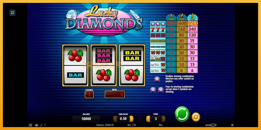 Lucky Diamonds automat za igre na sreću, slika 1