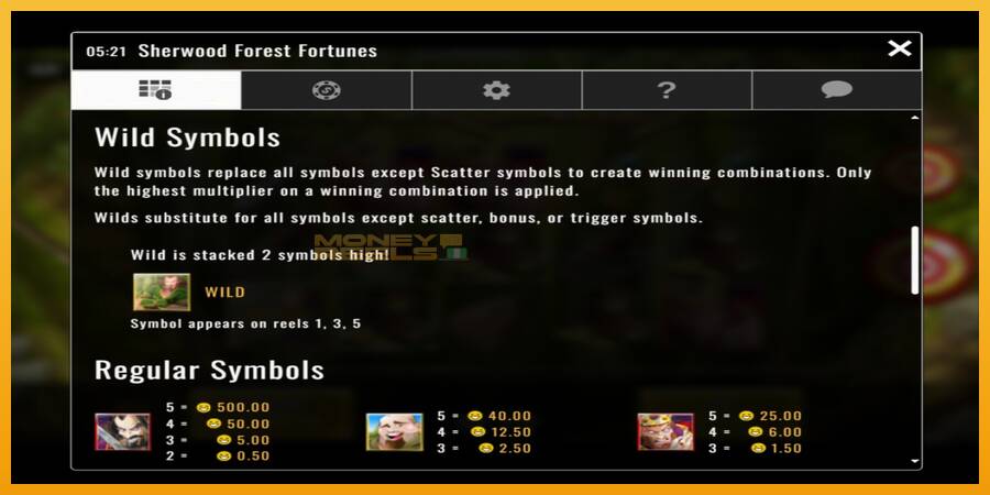 Sherwood Forest Fortunes automat za igre na sreću, slika 4