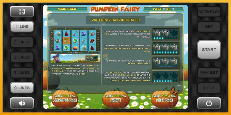 Pumpkin Fairy automat za igre na sreću, slika 5