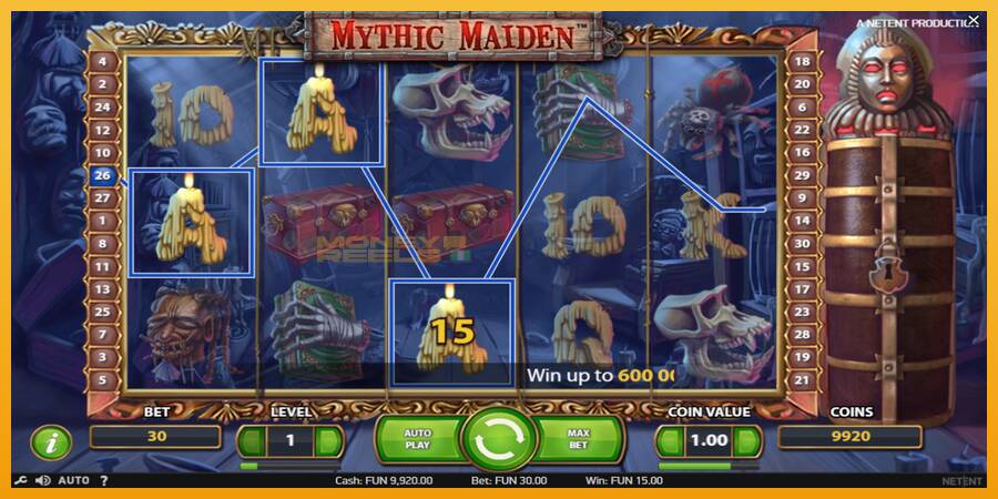 Mythic Maiden automat za igre na sreću, slika 3