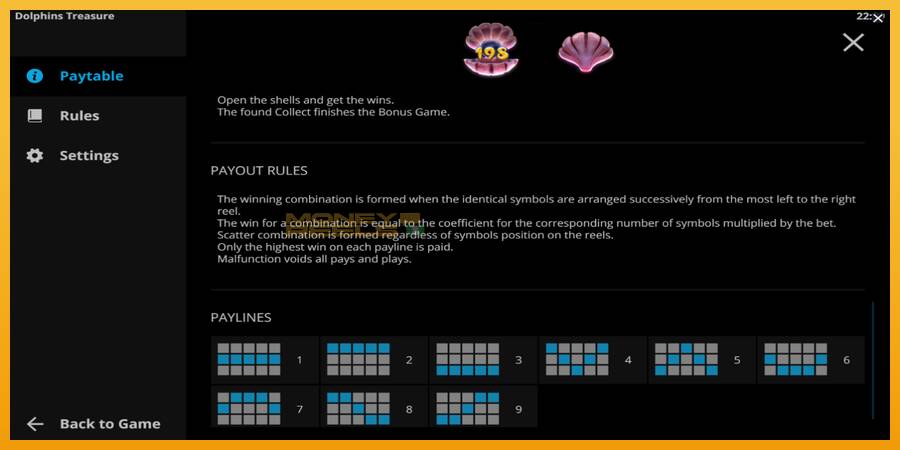 Dolphins Treasure automat za igre na sreću, slika 7