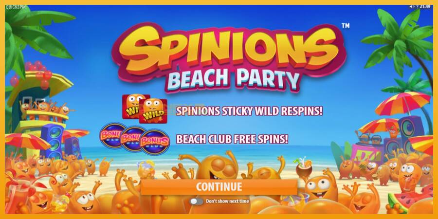 Spinions Beach Party automat za igre na sreću, slika 1