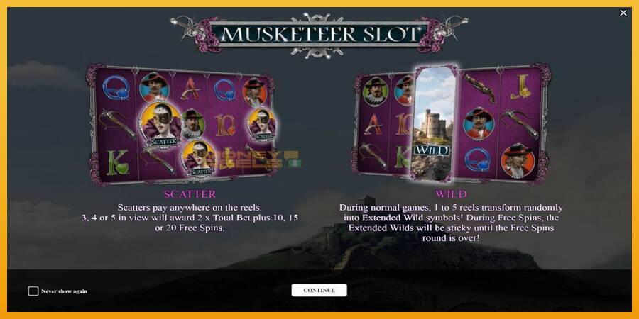 Musketeer Slot automat za igre na sreću, slika 1