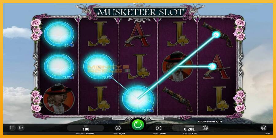 Musketeer Slot automat za igre na sreću, slika 3