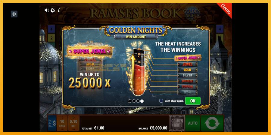 Ramses Book Golden Nights automat za igre na sreću, slika 1