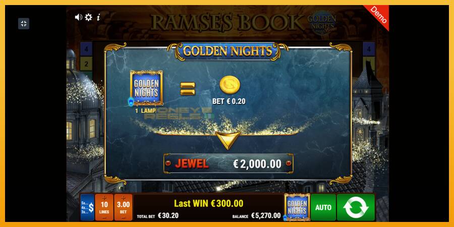 Ramses Book Golden Nights automat za igre na sreću, slika 4