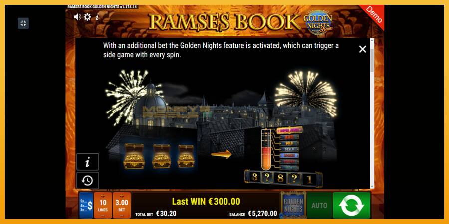 Ramses Book Golden Nights automat za igre na sreću, slika 5