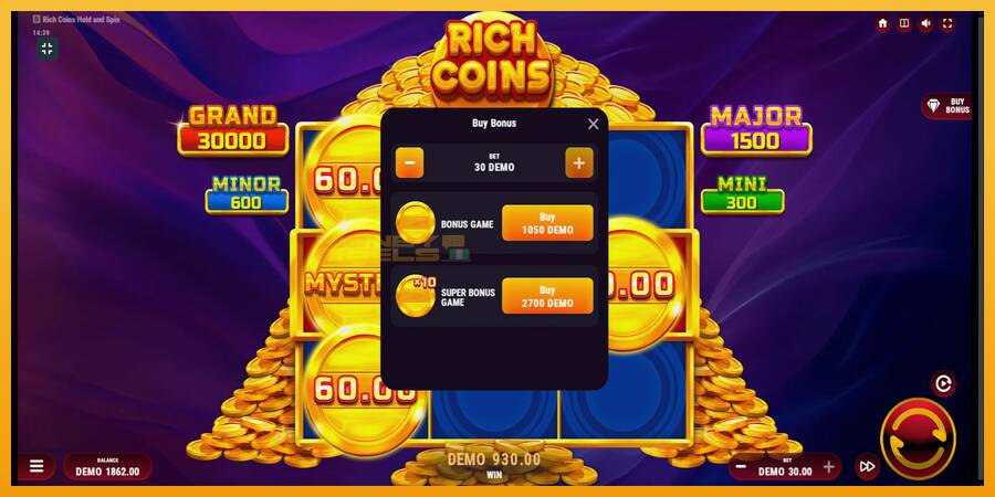 Rich Coins Hold and Spin automat za igre na sreću, slika 7