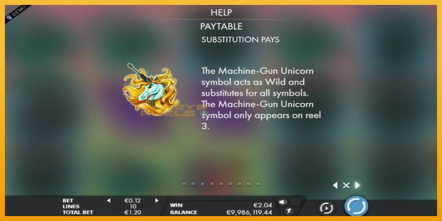 Machine Gun Unicorn automat za igre na sreću, slika 3