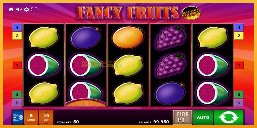 Fancy Fruits Red Hot Firepot automat za igre na sreću, slika 1