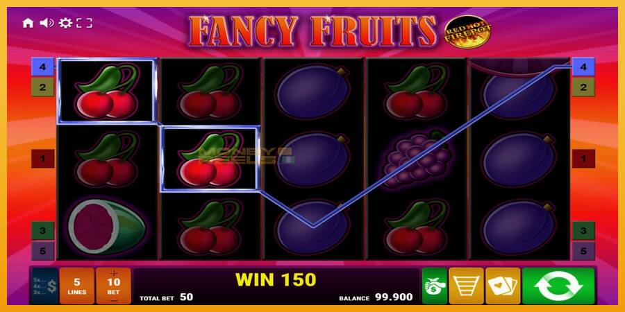 Fancy Fruits Red Hot Firepot automat za igre na sreću, slika 2