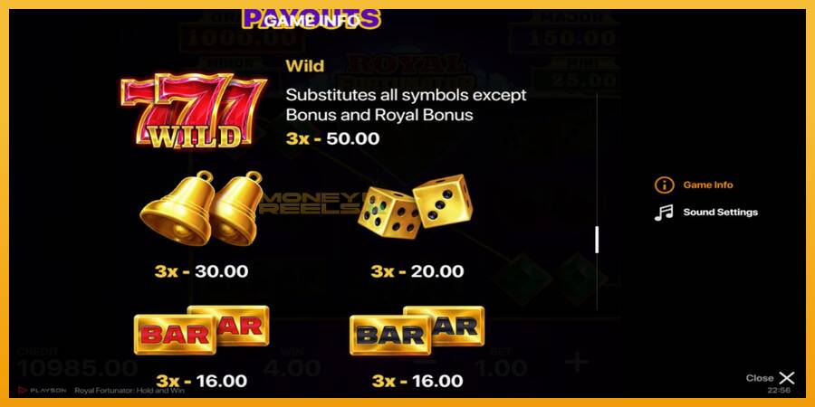 Royal Fortunator: Hold and Win automat za igre na sreću, slika 5