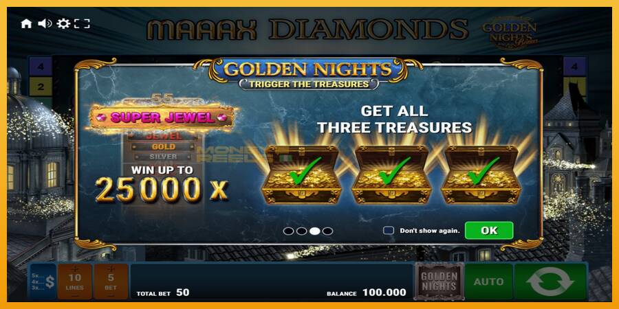 Maaax Diamonds Golden Nights automat za igre na sreću, slika 1