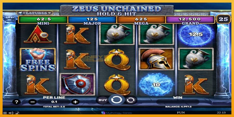 Zeus Unchained - Hold & Hit automat za igre na sreću, slika 2