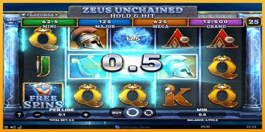 Zeus Unchained - Hold & Hit automat za igre na sreću, slika 3