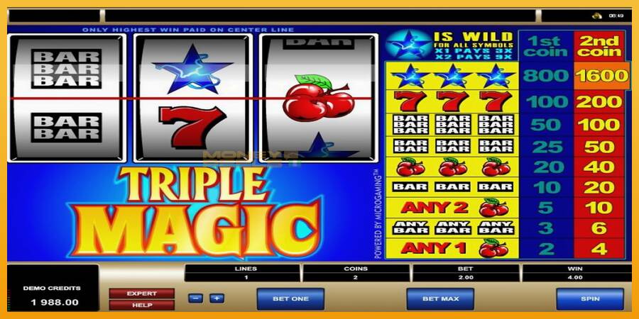 Triple Magic automat za igre na sreću, slika 3