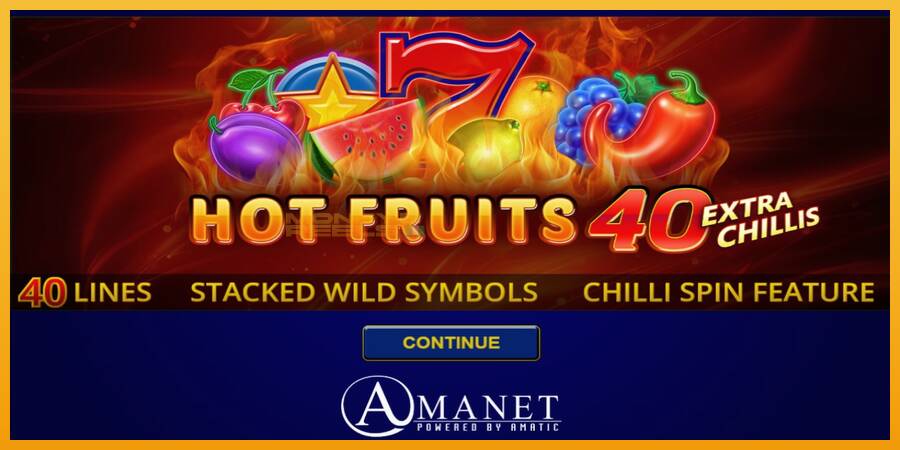 Hot Fruits 40 Extra Chillis automat za igre na sreću, slika 1