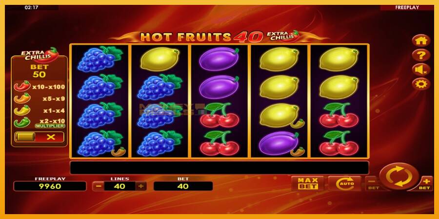 Hot Fruits 40 Extra Chillis automat za igre na sreću, slika 2