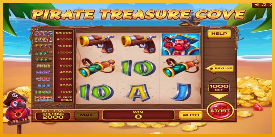 Pirate Treasure Cove 3x3 automat za igre na sreću, slika 3