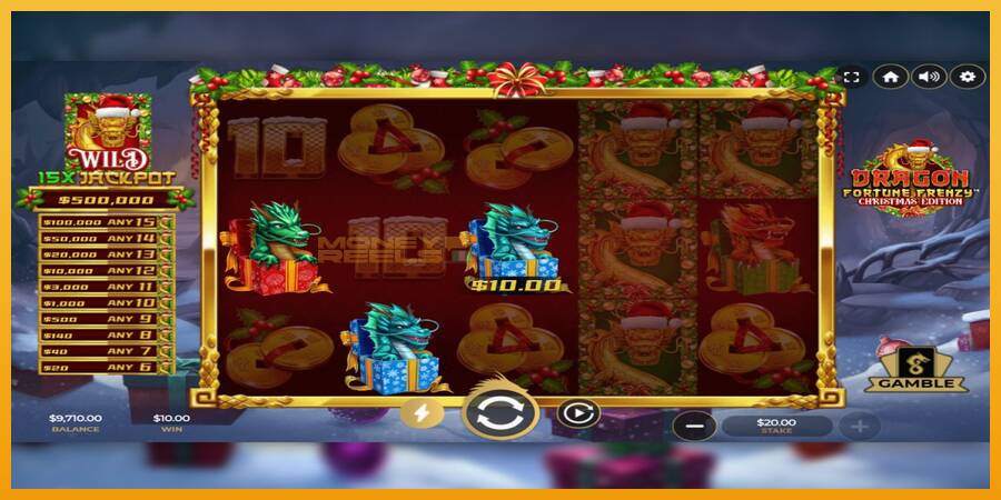 Dragon Fortune Frenzy Christmas Edition automat za igre na sreću, slika 3