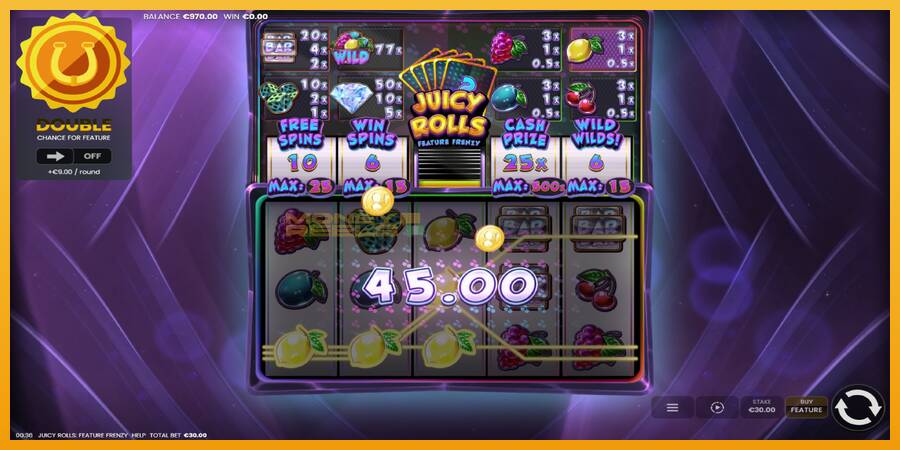 Juicy Rolls: Feature Frenzy automat za igre na sreću, slika 3