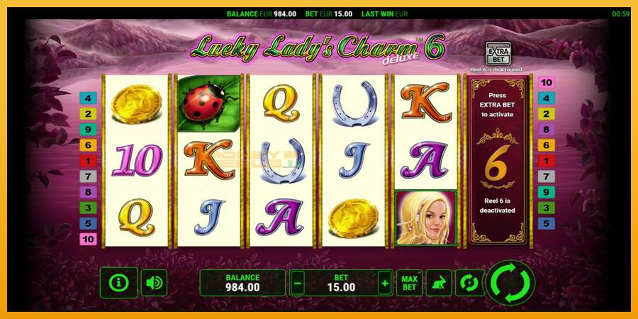 Lucky Ladys Charm Deluxe 6 automat za igre na sreću, slika 2