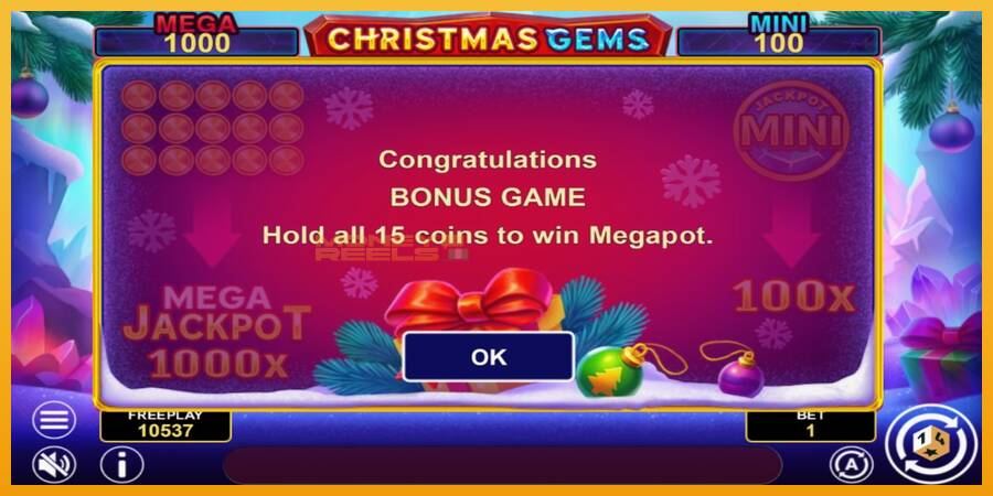 Christmas Gems Hold & Win automat za igre na sreću, slika 6