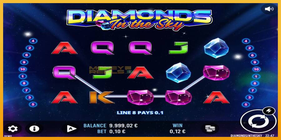 Diamonds In The Sky automat za igre na sreću, slika 2