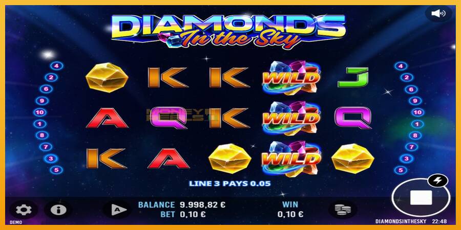 Diamonds In The Sky automat za igre na sreću, slika 3