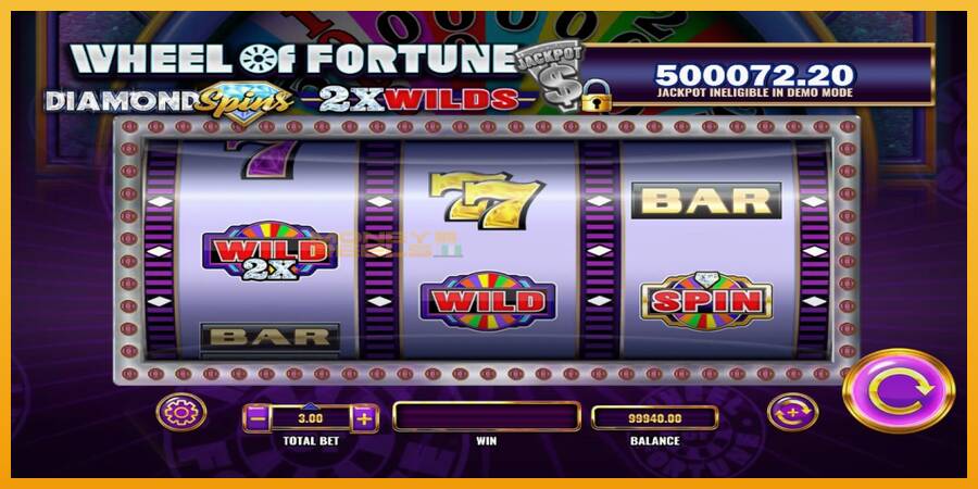 Wheel of Fortune Diamond Spins 2x Wilds automat za igre na sreću, slika 3