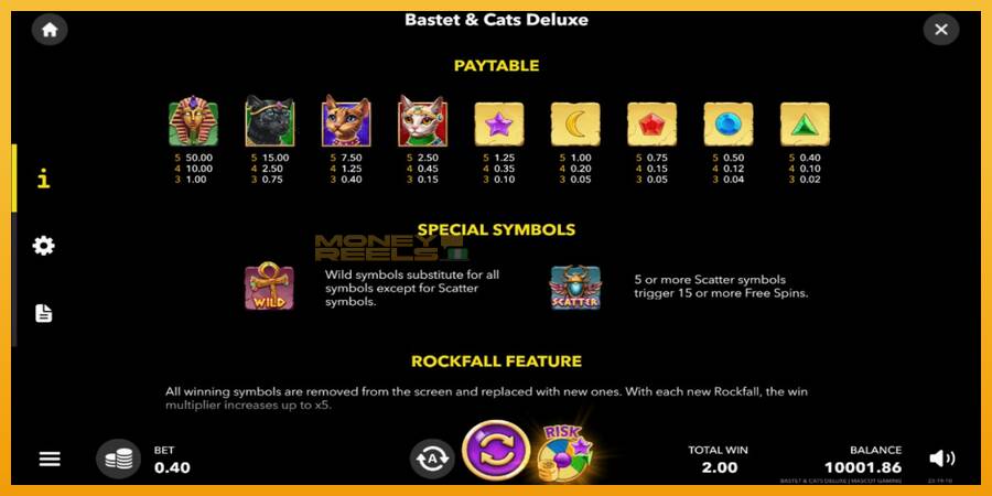 Bastet & Cats Deluxe automat za igre na sreću, slika 5