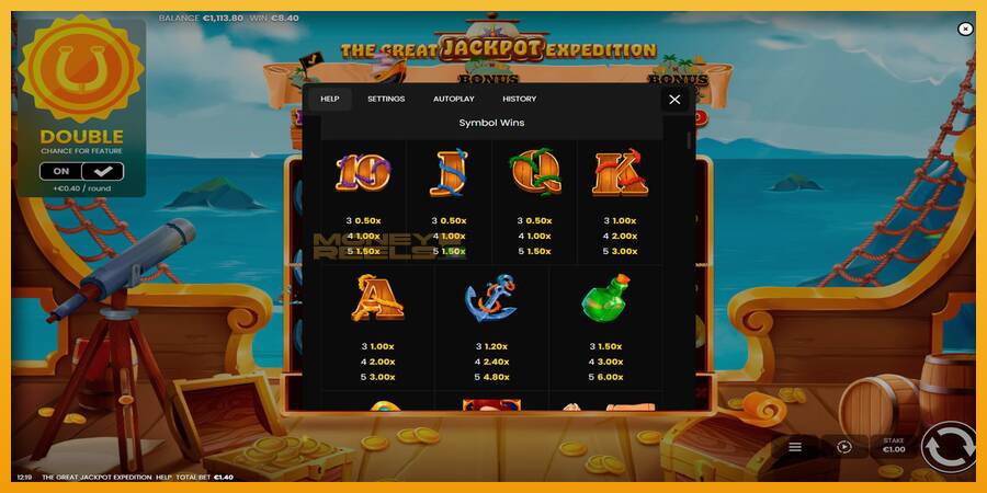 The Great Jackpot Expedition automat za igre na sreću, slika 6