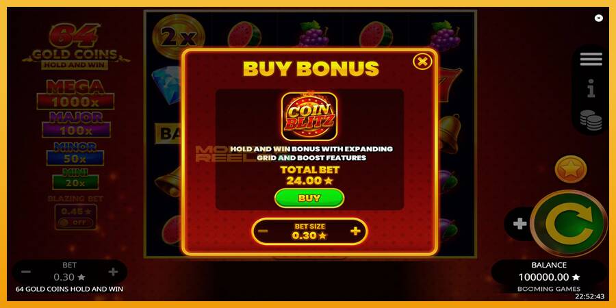 64 Gold Coins Hold and Win automat za igre na sreću, slika 5