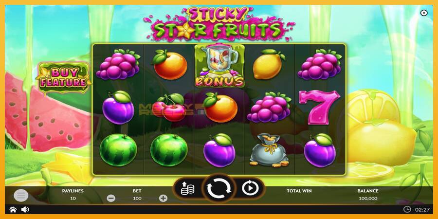 Sticky Star Fruits automat za igre na sreću, slika 2