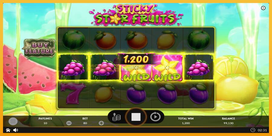 Sticky Star Fruits automat za igre na sreću, slika 4