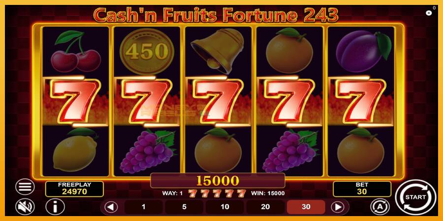 Cashn Fruits Fortune 243 automat za igre na sreću, slika 4