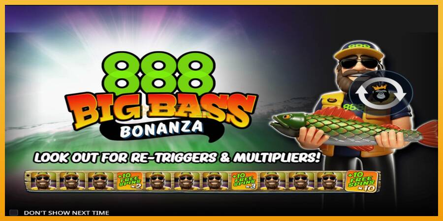 888 Big Bass Bonanza automat za igre na sreću, slika 1