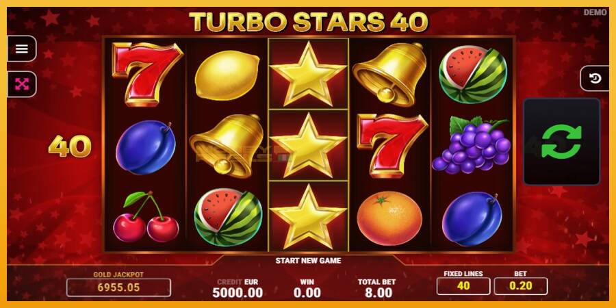 Turbo Stars 40 automat za igre na sreću, slika 1